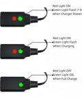 Illustration of USB charger lights for 7.4V 2800mAh LiPo Battery 8C Rechargeable With USB Charger For Radiolink RC8X 8CH 2.4G.