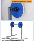 Close-up of Heavy Duty Bubble Wrap Dispenser Stand With Reinforced Galvanized Steel Roll Holder showing baffle adjustment for stability.