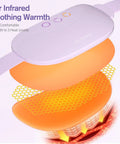 Portable Belly And Back Heating Pad For Period Cramps, Wearable Cordless Belt with Dual Zone Heat, Infrared Soothing Warmth