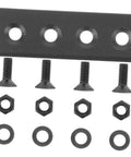 Sliding Barn Door Hardware Kit With Track And Connecting Brace, Flat Fixing Plate For Enhanced Stability, Durable Black Finish