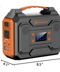 Power Station 300W Solar Generator 280Wh Portable Outdoor Power Bank With 110V AC Outlets Pure Sine Wave DC USB QC3.0 For Camping RV