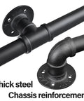 Solid As A Rock 5Ft Galvanized Steel Handrail For Indoor Outdoor Steps Built Tough With Rust Resistant Coating showing thick steel chassis reinforcement.