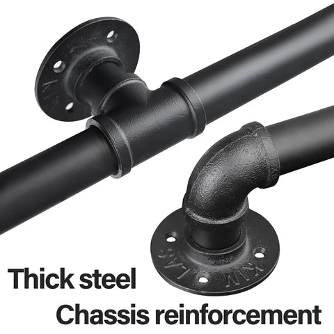 Solid As A Rock 5Ft Galvanized Steel Handrail For Indoor Outdoor Steps Built Tough With Rust Resistant Coating showing thick steel chassis reinforcement.