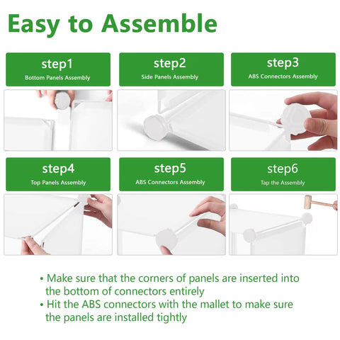 Step-by-step assembly of Modular Cube Storage Organizer For Home And Bedroom 16 Cube DIY Closet Shelves System Totally Big Capacity