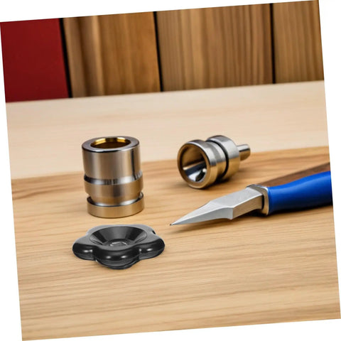 Two Pack 60mm Handwheel Valve Actuator Replacement Handle on wooden surface with tools