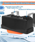 Automatic Stock Tank Float Valve For Livestock Waterer Trough With Safe Auto Water Level Control No More Night Checks Prevents Overfill And Flooding Easy Farm Water Management For Ranch Barn Yard, black plastic float valve with 3/4 inch NPT connection, 18.8cm x 7cm