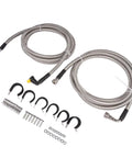 Premium Stainless Steel Fuel Line Kit Replacement For Chevy Impala 2006 To 2011 Monte Carlo 2006-2007 OEM Number Upgrade To Silver Finish Fix Those Leaks Fast. stainless fuel lines with clamps