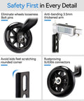 Built Tough Kids Bike Training Wheels For 12 To 20 Inch Bicycles, Easy Install, showing bolt pins, thickened arm, rounded corner, connectors