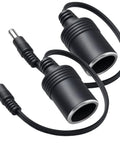 Cigarette Lighter Power Supply Cable 2 Pack Male Cigarette Lighter Socket To DC 5.5mm 2.1mm Plug Jack Adapter For Car Charger