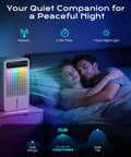 Portable 1500ml Tank Mini Evaporative Air Cooler With Remote And 2 To 10H Timer 5 Speeds Personal AC Fan by bedside for night use