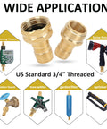 All Metal Garden Hose Repair Kit With Aluminum Mender Connectors And Zinc Clamps For Five Eighths And Three Quarters Inch Hoses