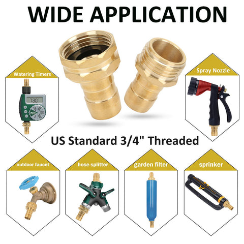 All Metal Garden Hose Repair Kit With Aluminum Mender Connectors And Zinc Clamps For Five Eighths And Three Quarters Inch Hoses