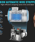 180W Automatic Wire Stripper Knocks Out Copper Prep Handles Household Wiring And Industrial Cables with powerful motor and fast speed.