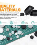 Top Rack 120 Pc Clear Rubber Hole Plugs Kit With 9 Sizes Silicone Snap Lock Seals Waterproof Sealing Buttons For Kitchen Furniture Diy Fixes Perfect Stuff, assorted silicone plugs