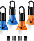 4 pack Portable LED Camping Lantern With 3 Lighting Modes Hanging Clip Tent Light For Camping And Hiking Power Outages Batteries Included