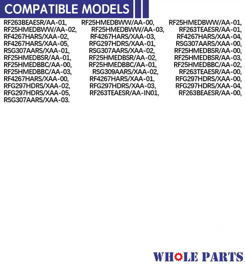 List of compatible refrigerator models for Dispenser Lever Assembly For Refrigerator Replacement DA97 11867A Ice Or Water Release Lever