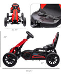 Kid Pedal Go Kart For Outdoors With Adjustable 4 Position Seat Swing Axle Handbrake And Non Slip EVA Wheels Ride On Toy