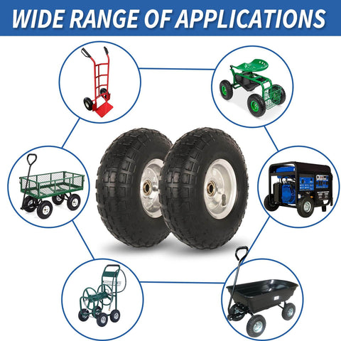 4.10/3.50-4 Inch Tire And Wheel Set, 10 Inch Pneumatic Wheel With 2.25 Inch Offset Hub And 5/8 Inch Axle Bore, use cases