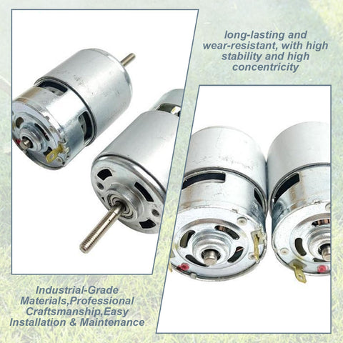 Heavy Duty 775 DC Electric Motor 21V High Torque Wear Resistant Shaft for Lawn Mowers, small engines and power tools.