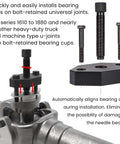 Heavy Duty U Joint Puller For 1.5 To 2.2 Inch Bearing Cups illustrated with components fitted on machinery.