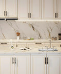 Slick 3 Inch Matte Black Cabinet Pulls 25 Pack For Kitchen Cupboards And Dresser Drawers on white kitchen cabinets
