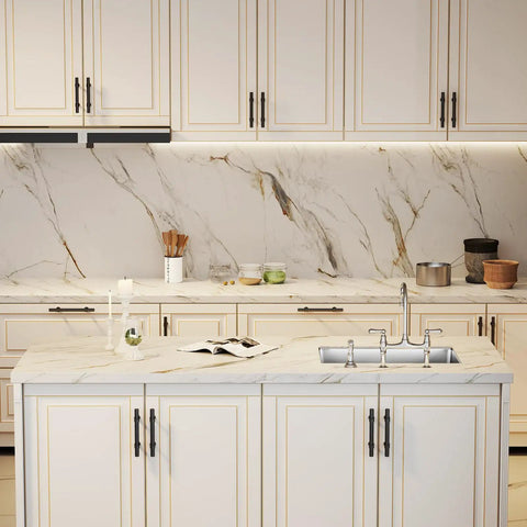 Slick 3 Inch Matte Black Cabinet Pulls 25 Pack For Kitchen Cupboards And Dresser Drawers on white kitchen cabinets