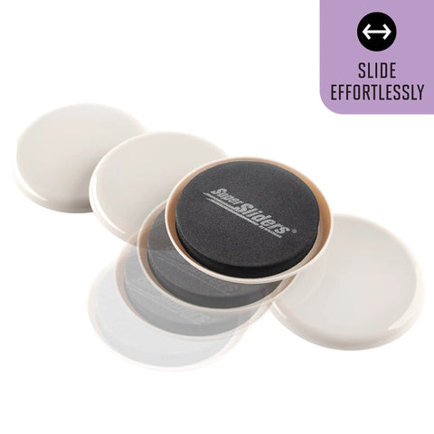Medium Round Reusable Carpet Furniture Sliders Set Of Sixteen Three And A Half Inch Anti Slip Moving Pads For Beds Sofas Dressers Easy Glide And Carpet Protection Beige in motion display