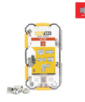 All-In-One Heavy Duty Hydraulic Fittings And Adapter Kit With 101 Adapters And 150 O Rings For NPT Threads In A Rugged Waterproof Case HBT5600 Series Everyday Hydraulic System Essentials With QR Code To LearnFittings Resource Center showing contents