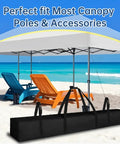 Heavy-Duty Large Tent Pole Storage Bag 83-Inch Long And 10-Inch Wide Water-Resistant Gear Carrier on beach near canopy.