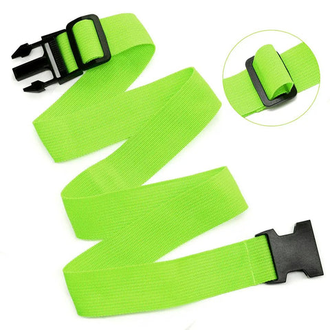 2 Pack Luggage Straps For Carry On Bags Adjustable Suitcase Belt Travel Attachment To Connect Your Three Luggages Green Heavy Duty Buckle Closure Grab And Go Clip For Easy Baggage Consolidation On The Fly