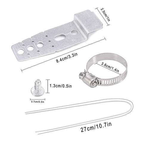 Dishwasher Mounting Bracket Kit With Screws And Hose Clamps For Compatible Models 5001DD4001A 6026050 includes dimensions