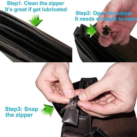 Zipper Repair Kit Quick Fix Clip For Coats Jackets Luggage And Backpacks No Fuss Zip Slider Rescue 6 Piece Universal Set installation steps