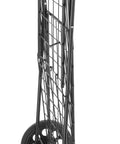 Beast Large Utility Foldable Shopping Cart With Wheels, 100 Lb Capacity, Heavy Duty Grocery Cart With Steel Frame And Foam Handle, Black