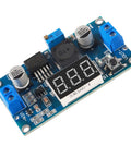 Five Pack Digital Display Buck Converter Kit With LED Voltmeter, Adjustable 4.0 To 40V In, 1.25 To 37V Out, High Efficiency 96 Percent