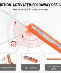 2 In 1 Infrared Thermometer With Meat Probe for Grilling and Cooking showing foldaway design and motion activation