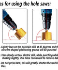 Instructions for using Dry And Wet Vacuum Brazed Diamond Hole Saw Set 10 Piece Heavy Duty Kit with angle grinder