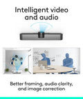 4K Video Conference Camera Rig With Three Built In Mics And 120 Degree Lens For Small Meeting Rooms Smooth Plug And Play Design Delivers Killer Clarity And Room Ready Audio Visual Gear Always On Call Black from above showing intelligent audio setup.