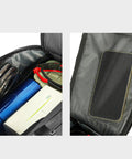 Interior of Rear Rack Bike Bag 12L Water-Resistant Trunk Pannier With Reflectors For Bikepacking And Commuting, showcasing dry gear storage compartments.
