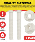 Durable Plastic Toilet Seat Screws Replacement Kit With Nuts And Bolts For Toilet Easy Install And Tight Secure Fit No Wobble