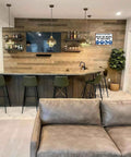 Must Wear Protective Equipment Area Aluminum Sign 8x12 Inch on modern interior wall near bar counter