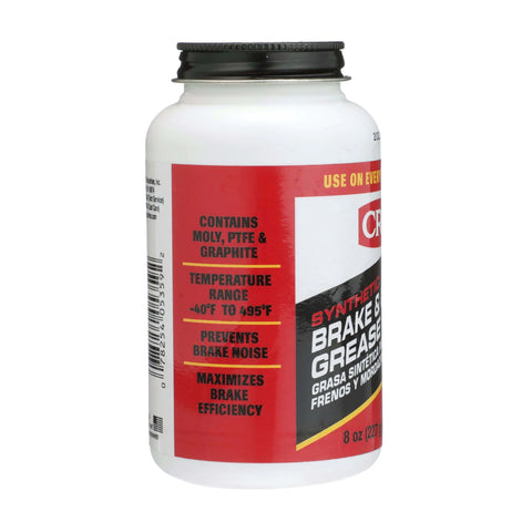 Side view of Go-To Brake Caliper Synthetic Grease With Molybdenum, PTFE And Graphite For Metal-To-Metal Sliding Points, 8 oz bottle
