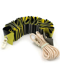 Heavy Duty 2 To 4 Meter Z Barrier Portable Traffic Control Barricade with black and yellow elastic material for crowd control.