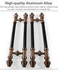 European Style Retro Door Pull Handle Aluminum Alloy Push Pull Barn Handle for Wood Glass and Sliding Doors with Easy Install Fittings
