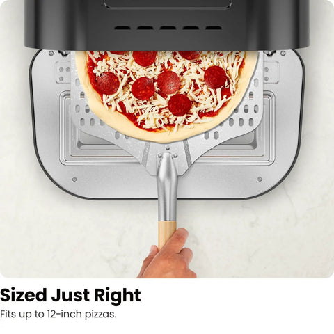 Indoor Pizza Oven That Makes 12 Inch Pizzas Fast, Reaches Up To 800 Degrees Fahrenheit, Countertop Electric Maker With 5 Presets