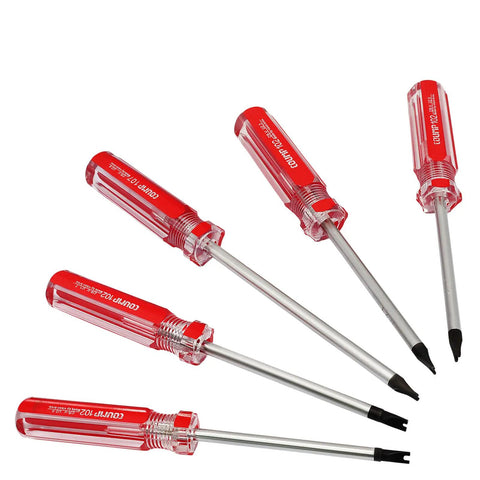 Top Tier Magnetic Spanner Screwdriver Set In Bold Red Featuring Five Sizes Forged From Tough Chrome Vanadium Steel delivering precision repairs.