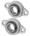 Set Of 2 Flanged Pillow Block Bearings 25mm Bore Self Aligning Zinc Alloy 2 Bolt Mounts For Go Kart Atv Tricycle Scooter Golf Cart
