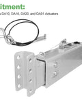 Beefed Up Trailer Brake Hydraulic Surge Actuator Breakaway Cable Assembly For DA10 DA16 DA20 DA91 Actuators and cable with S-hook