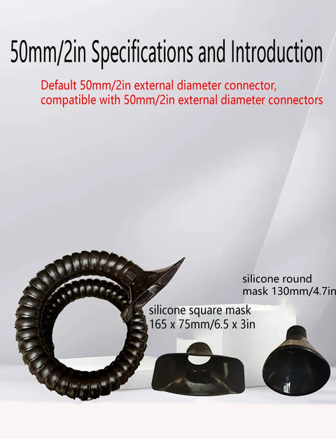 Flexible Welding Fume Extraction Arm With Swivel Joints And Vent Hood For Soldering, detailed silicone mask attachments