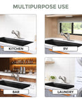 Solid Build Kitchen Faucet With Pull Out Sprayer Lead Free Stainless Steel Sink Mixer installed in kitchen and bar settings.