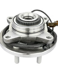 4WD Front Wheel Bearing Hub Assembly For Ford F150 2015 2016 2017 With 6 Lug Bolts And ABS Sensor, top view showing 4-bolt flange
